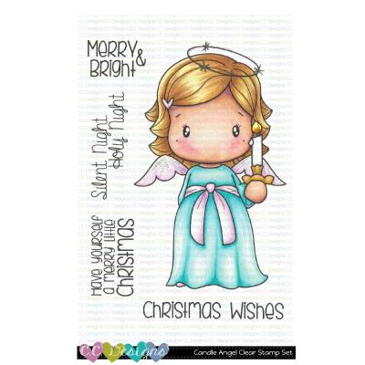 C.C. Designs Clear Stamps - Candle Angel Swissie